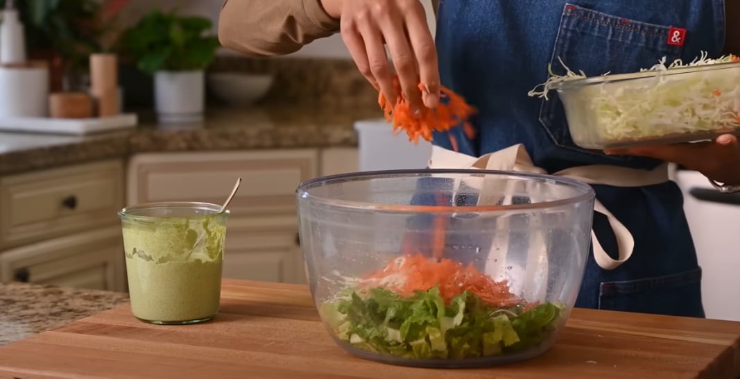 A still from Nisha Vora (of Rainbow Plant Life) preparing her healthy eating plan