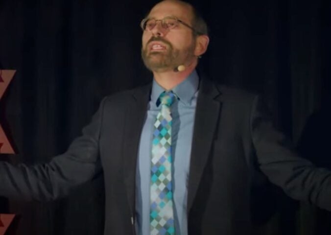 Dr Greger giving a TED Talk on longevity