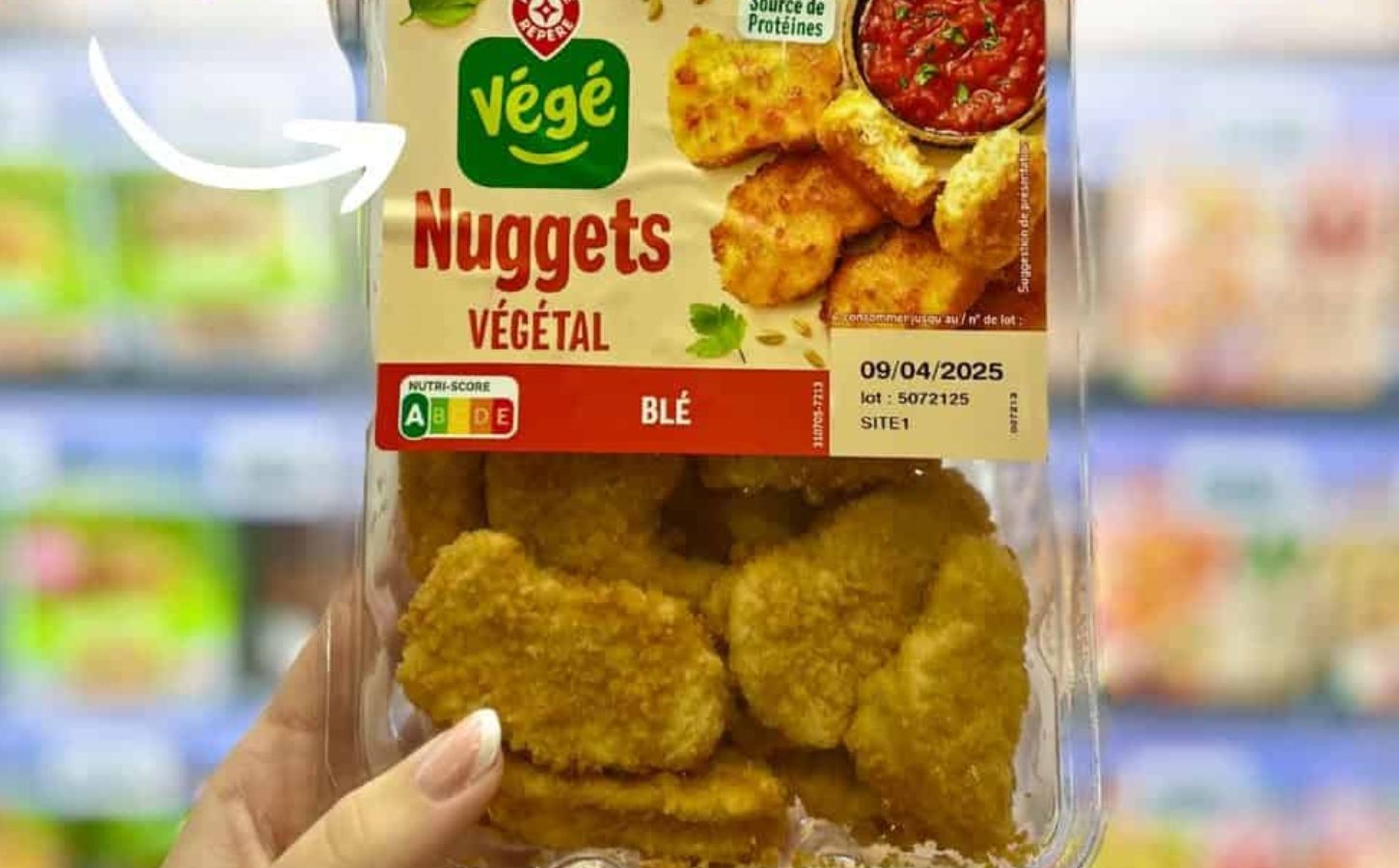 A packed of vegan nuggets from French supermarket E.Leclerc's new plant-based line