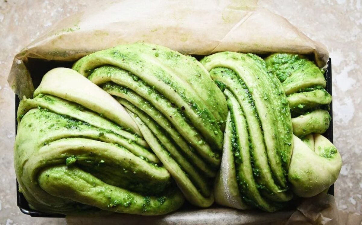matcha, pistachio and cardamon babka, pistachio is the trending flavor for 2025
