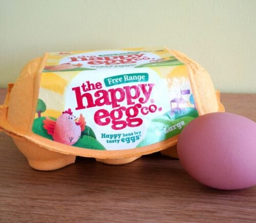 A pack of eggs from The Happy Egg Co