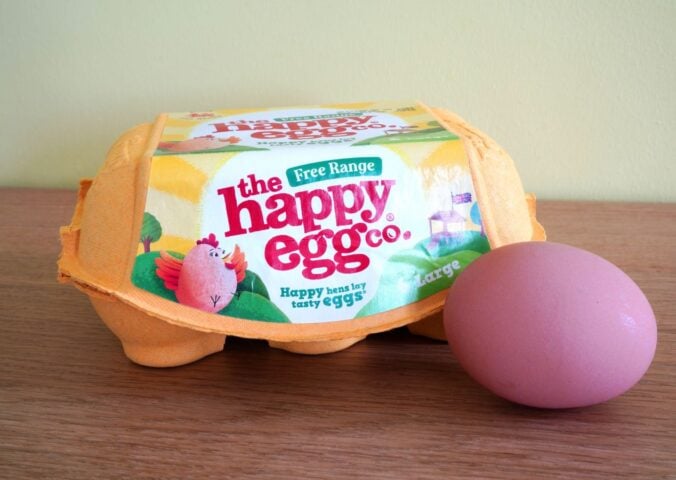 A pack of eggs from The Happy Egg Co