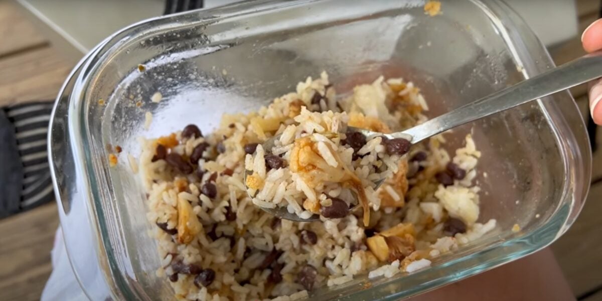 An iron-rich meal of rice and beans