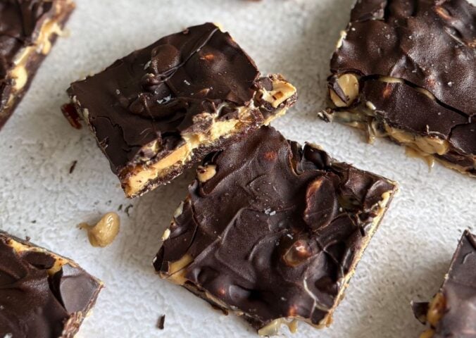 Vegan 'Snickers' bars made with dairy-free ingredients